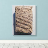 Toile Tablet avec quatorze lignes d'un texte mathématiqu (Insitu (Plancher de Bois))