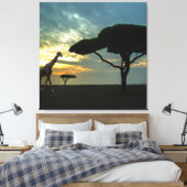 Toile Tablette africaine Safari Sunset étirée (Insitu(Chambre))