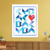 Toile Tablette Cubain Étendue Coeur (Insitu(Salon))