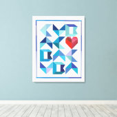 Toile Tablette Cubain Étendue Coeur (Insitu (Plancher de Bois))