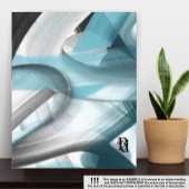 Toile Tablette d'art Abstraite tendance 24x36" Bleu noir