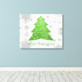 Toile Tablette d'étirement d'arbre de Noël Festif Vert I (Insitu (Plancher de Bois))