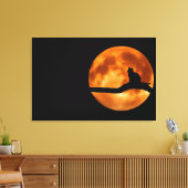 Toile Tablette Silhouette Chat Lune Imprimer (Insitu(Salon))