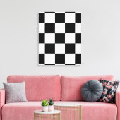 Toile Tablier en tableau noir et blanc rétro (Insitu(Salon))
