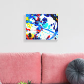 Toile Tache multicolore abstraite Voir Bleu (Insitu(Salon))