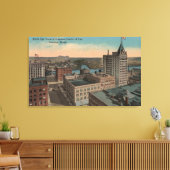 Toile Tacoma, WA - Oiseau vue du centre-ville (Insitu(Salon))