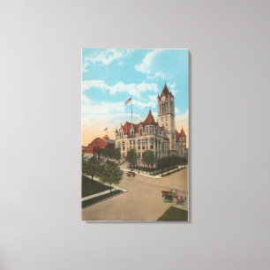 Toile Tacoma, WA - vue de palais de justice du comté de