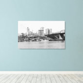 Toile Tacoma, WA - Vue Skyline du centre-ville (Insitu (Plancher de Bois))