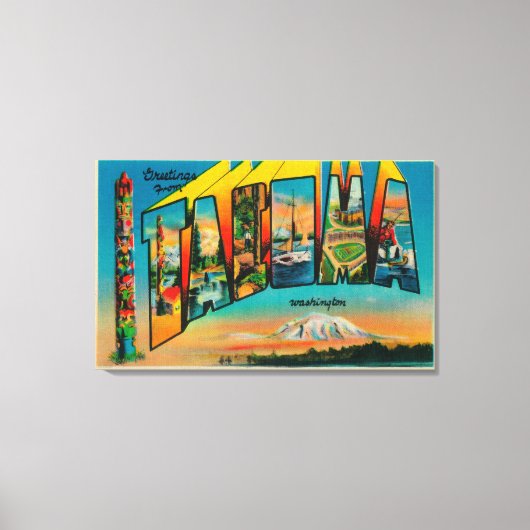 Toile Tacoma, Washington - Scènes de grandes lettres (Recto)