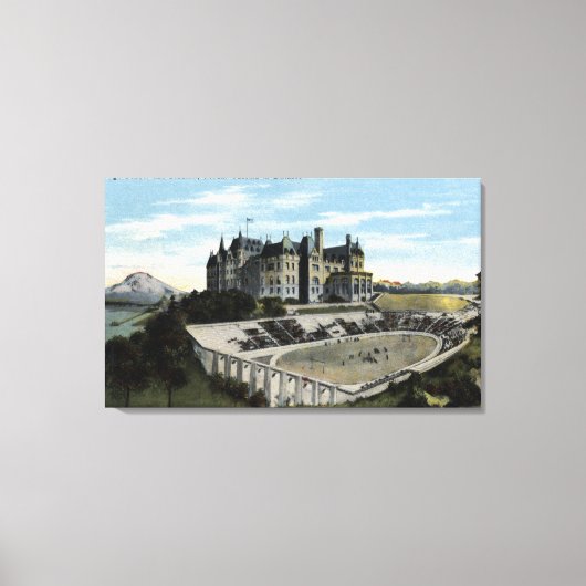 Toile Tacoma, Washington - Vue du lycée (Recto)