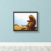 Toile Taif Baboons (Insitu (Plancher de Bois))
