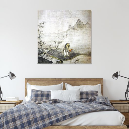 Toile Taikō Josetsu / Attraper un poisson-chat avec une (Insitu(Chambre))