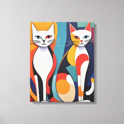 Toile Tail Tales : Aventures Abstraites De Chats (Recto)
