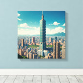 Toile Taipei 101 Taïwan (Insitu (Plancher de Bois))