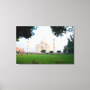 Toile Taj Mahal au lever du soleil l'un des merveilles d