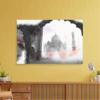 Taj Mahal Canvas Imprimer - Poster Vintage voyage