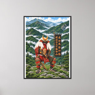Toile Takeda Shingen Deep Green 24x32 0,75po encadré