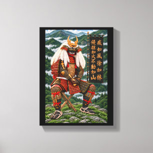 Toile Takeda Shingen Deep Green Mountains 9x12 0,75po