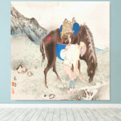 Toile Takeuchi Seiho : Seihō jū in Fuji, Pl.06 (1894) (Insitu (Plancher de Bois))