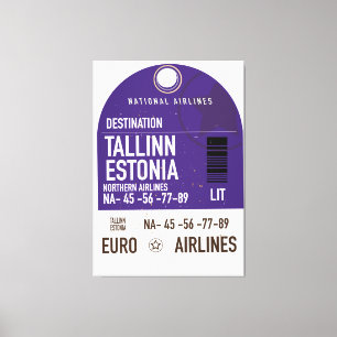 Toile Tallinn Estonie billet de voyage