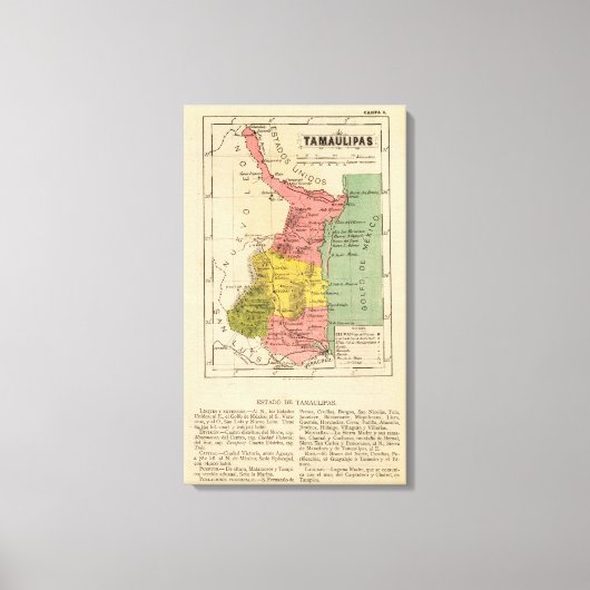 Toile Tamaulipas, Mexique (Recto)