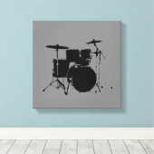 Toile tambours noirs (Insitu (Plancher de Bois))