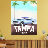 Toile Tampa Florida affiche de voyage en voiture (Insitu(Salon))