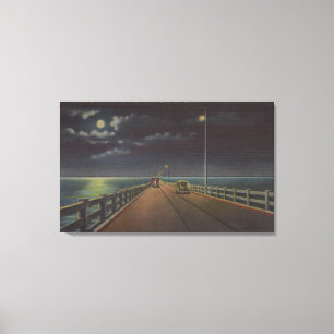 Toile Tampa, la Floride - vue éclairée par la lune de