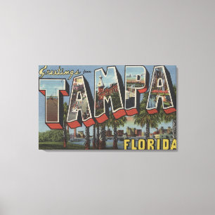 Toile Tampa, lettre ScenesTampa, FL de FloridaLarge