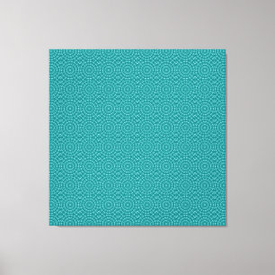 Toile Tanager Turquoise et motif répétitif bleu sarcelle