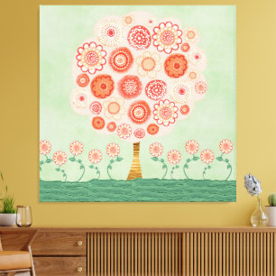 Toile Tangerine Dream Tree Poster multimédia mixte Impri