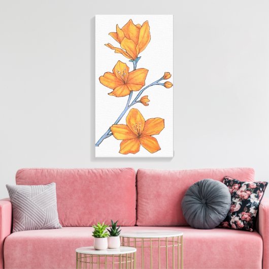 Toile Tangerine Petals (Insitu(Salon))