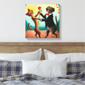 Toile Tango de danse de chat et de chien en Dance Club,  (Insitu(Chambre))