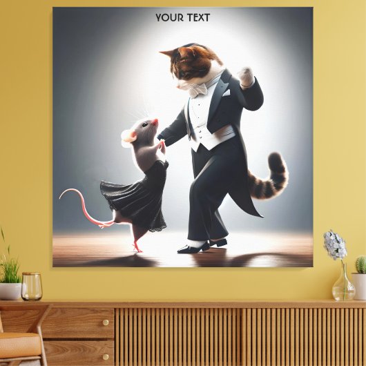 Toile Tango de la souris de chat Imaginaire (Insitu(Salon))