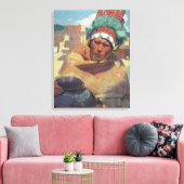 Toile Taos Indian tenant un pot d'eau par Blumenschein (Insitu(Salon))