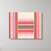 Toile Tapis design rouge et rose, orné d'un audacieux (Recto)