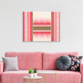 Toile Tapis design rouge et rose, orné d'un audacieux (Insitu(Salon))