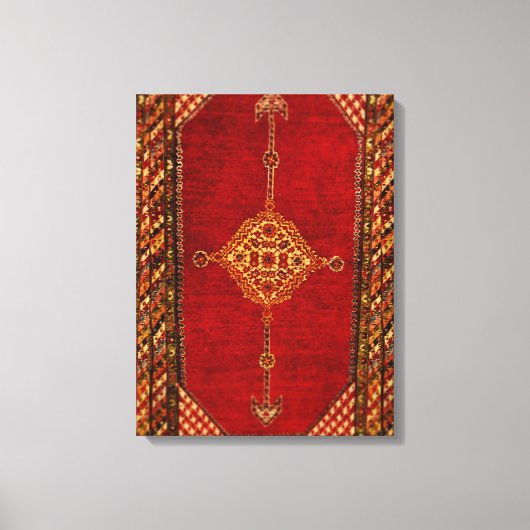 Toile Tapis persan antique - motif audacieux (Recto)