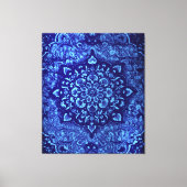 Toile Tapis persan dans un champ teinté de bleu (Recto)