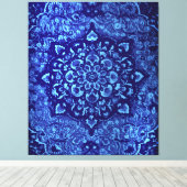 Toile Tapis persan dans un champ teinté de bleu (Insitu (Plancher de Bois))