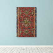 Toile Tapis Persan Rouge Bleu Classique (Insitu (Plancher de Bois))