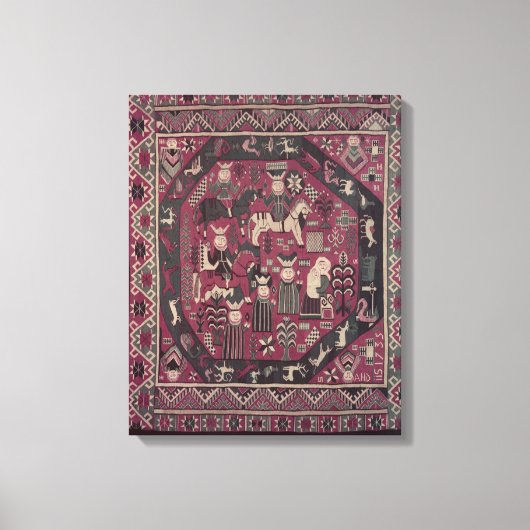Toile Tapis représentant des chevaliers (Recto)