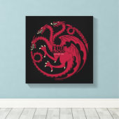 Toile Targaryen Sigil - Fire & Blood (Insitu (Plancher de Bois))