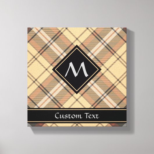 Toile Tartan beige et marron (Recto)
