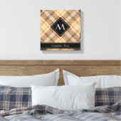 Toile Tartan beige et marron (Insitu(Chambre))