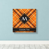 Toile Tartan Orange Halloween (Insitu (Plancher de Bois))
