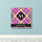 Toile Tartan rose, or et bleu (Insitu (Plancher de Bois))