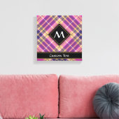 Toile Tartan rose, or et bleu (Insitu(Salon))
