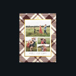 Toile Tartan rouge beige et foncé 4 Photo Collage Noël<br><div class="desc">Capturez la magie de la saison avec notre toile enveloppée de tartan beige et rouge foncé. Un riche et intemporel arrière - plan de plaid écossais dans le rouge profond et le beige, accentué de touches de faux or raffiné, crée un décor exquis. Un gracieux couvre-lit beige recouvre un collage...</div>
