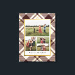 Toile Tartan rouge beige et foncé 4 Photo Collage Noël<br><div class="desc">Capturez la magie de la saison avec notre toile enveloppée de tartan beige et rouge foncé. Un riche et intemporel arrière - plan de plaid écossais dans le rouge profond et le beige, accentué de touches de faux or raffiné, crée un décor exquis. Un gracieux couvre-lit beige recouvre un collage...</div>